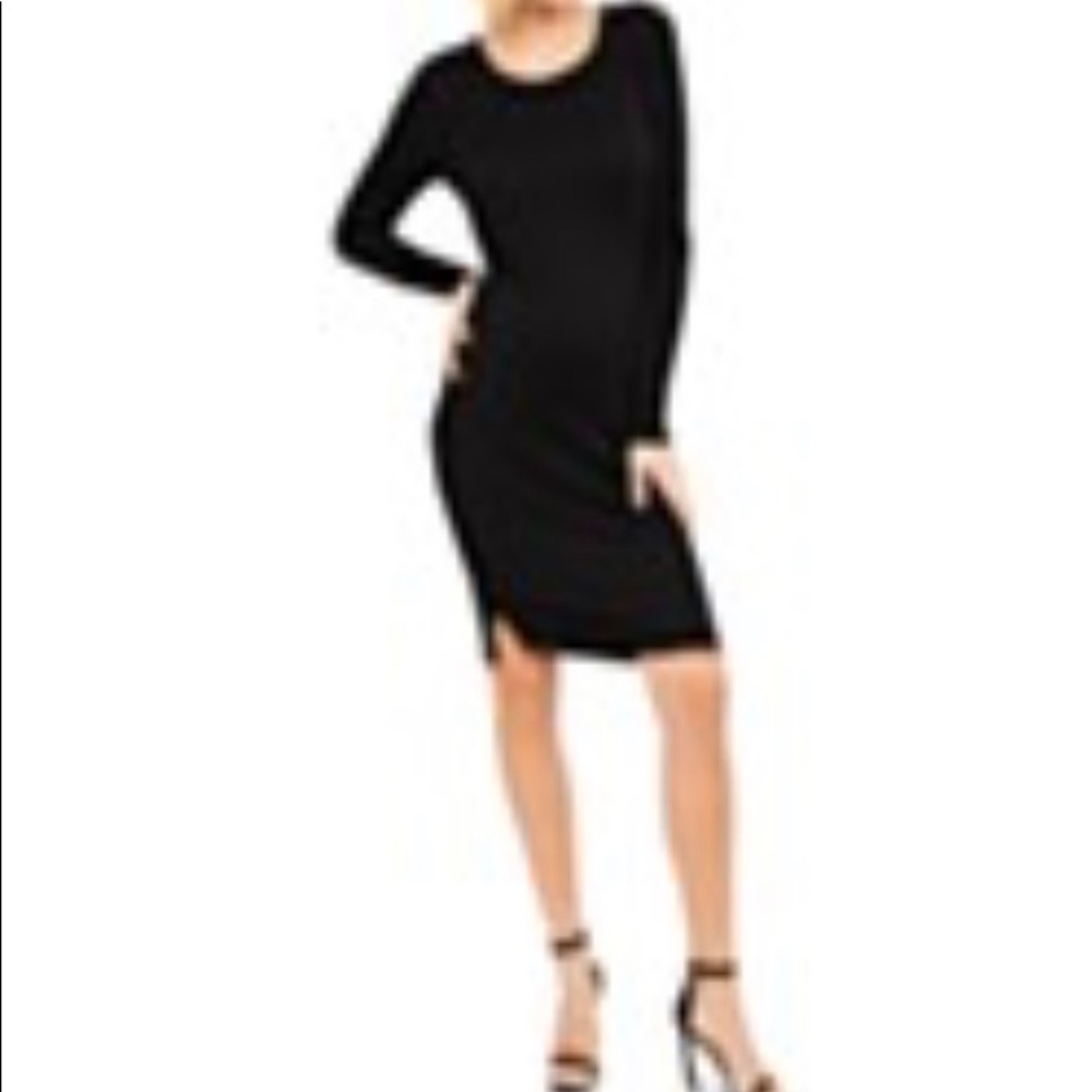 Motherhood Maternity Ruched Dress BLACK size XS